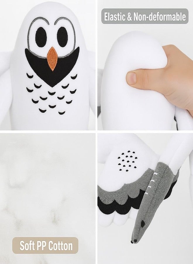 لعبة ناعمة، دمى قطيفة، حيوان محشو وتصميم قابل للعناق للأطفال وهواة الجمع، رفيق لطيف بطول 35 سم للعب والعرض (أبيض) - Image 5